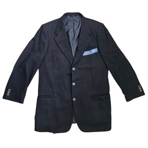 Giorgio Armani Classico Men's Milano Cashmere Black Blazer Sz L Old Money Luxury
